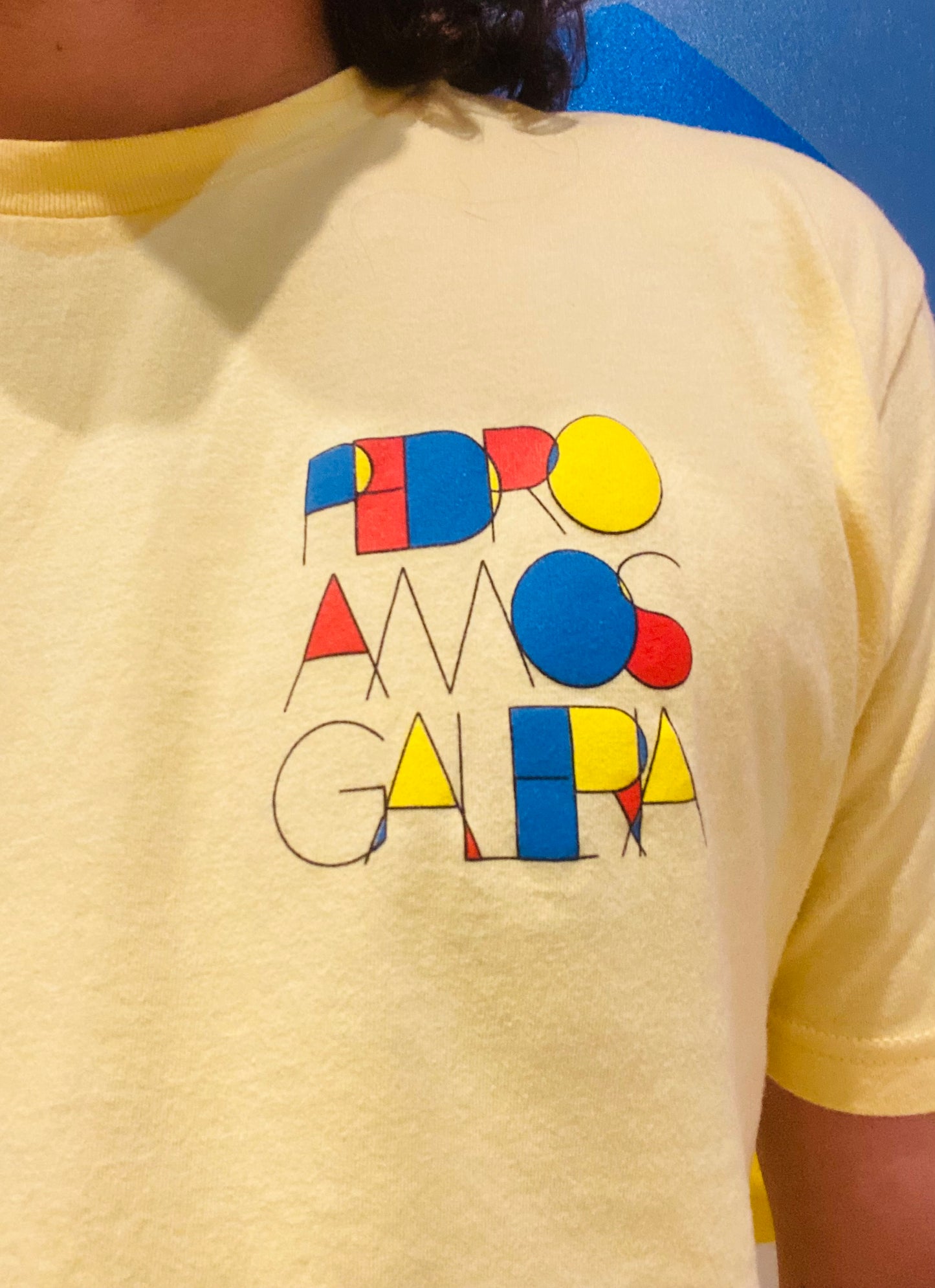 "Pedro AMOS Galeria" - Yellow Contemporary Logo - T-Shirt